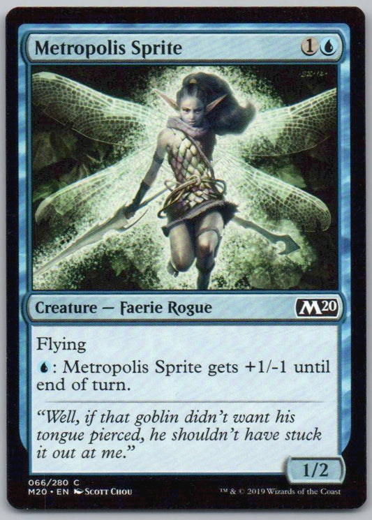 Metropolis Sprite 66 Normal Creature Card - Core Set 2020