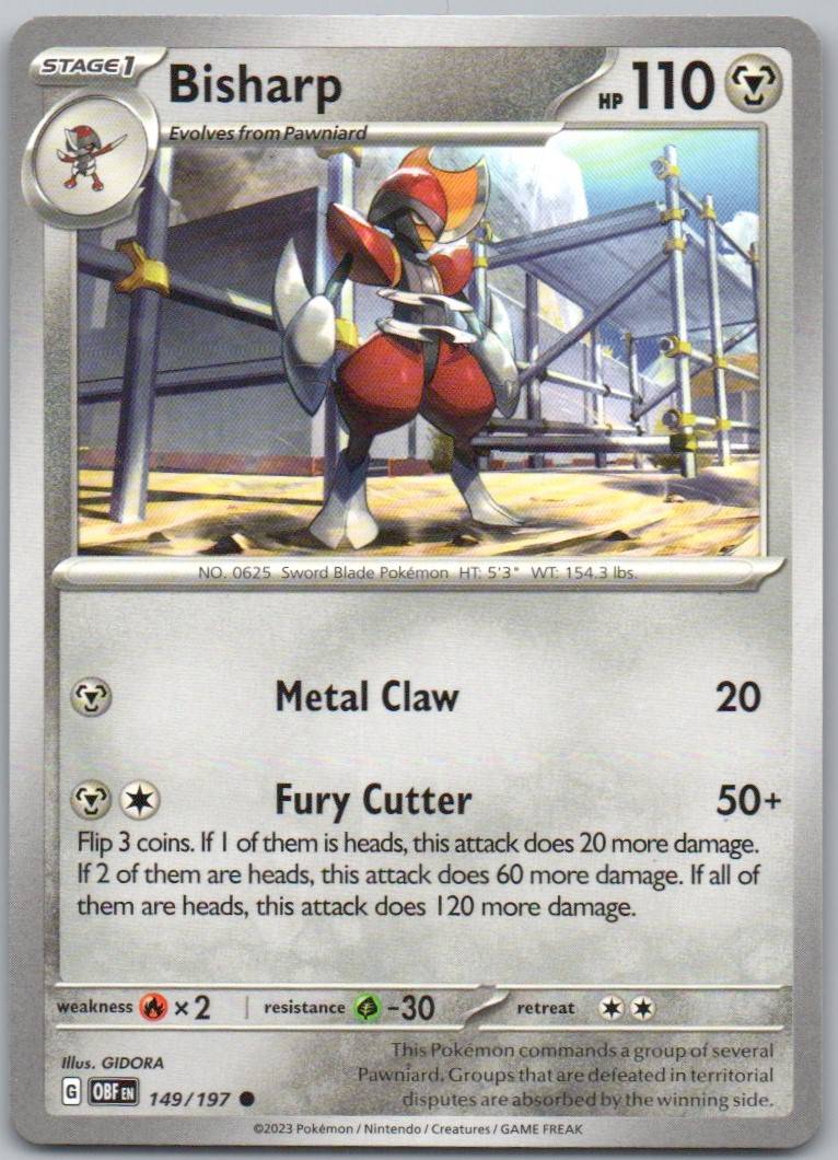 Bisharp 149 Normal Metal Card - Obsidian Flames