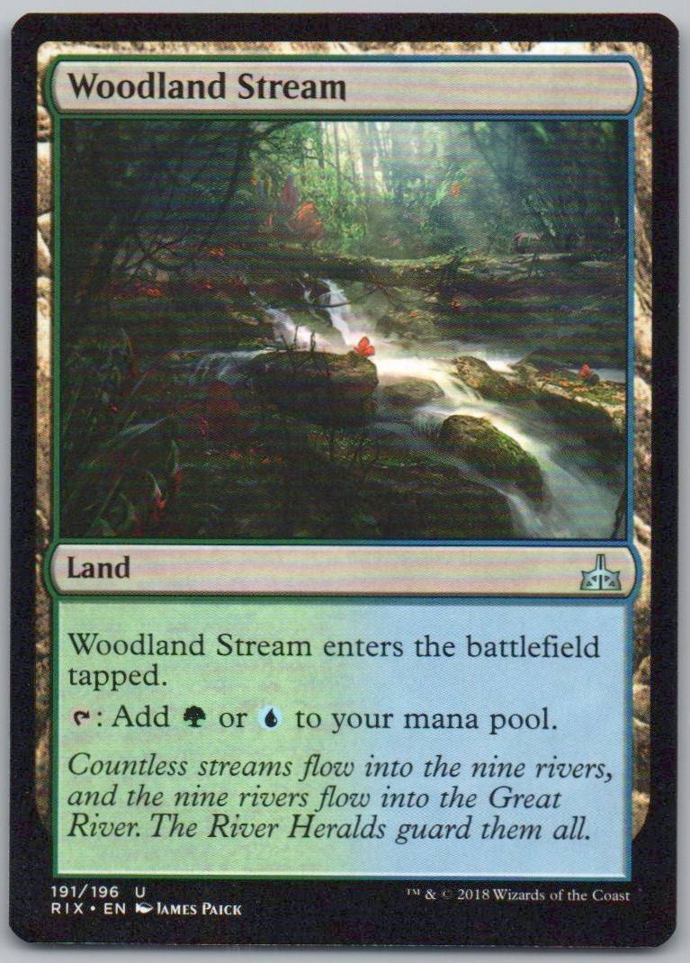 Woodland Stream 191 Normal Land Card - Rivals of Ixalan