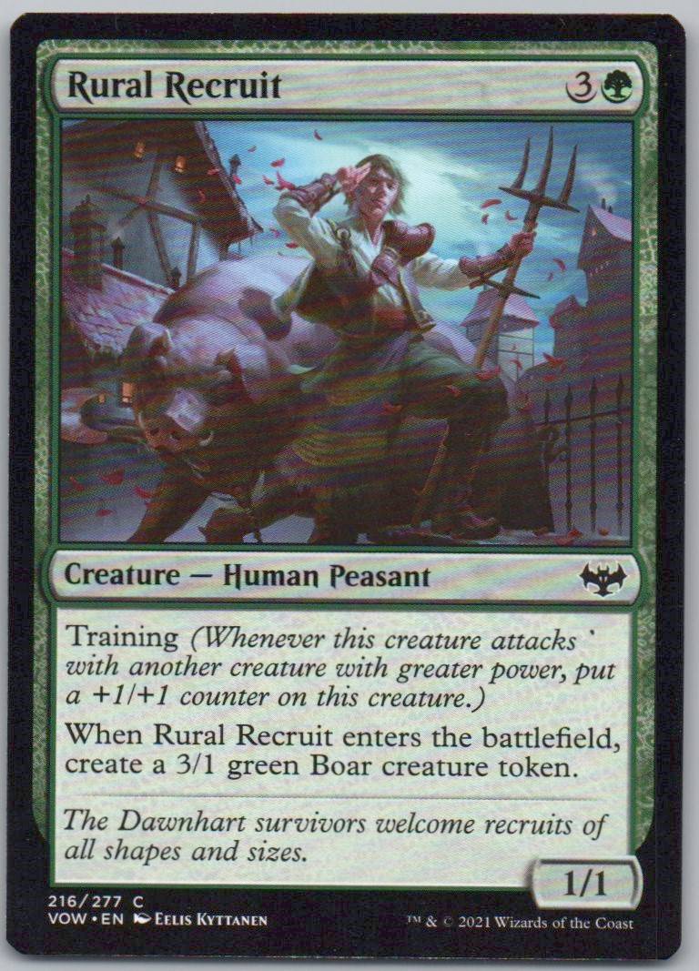 Rural Recruit 216 Normal Creature Card - Innistrad: Crimson Vow