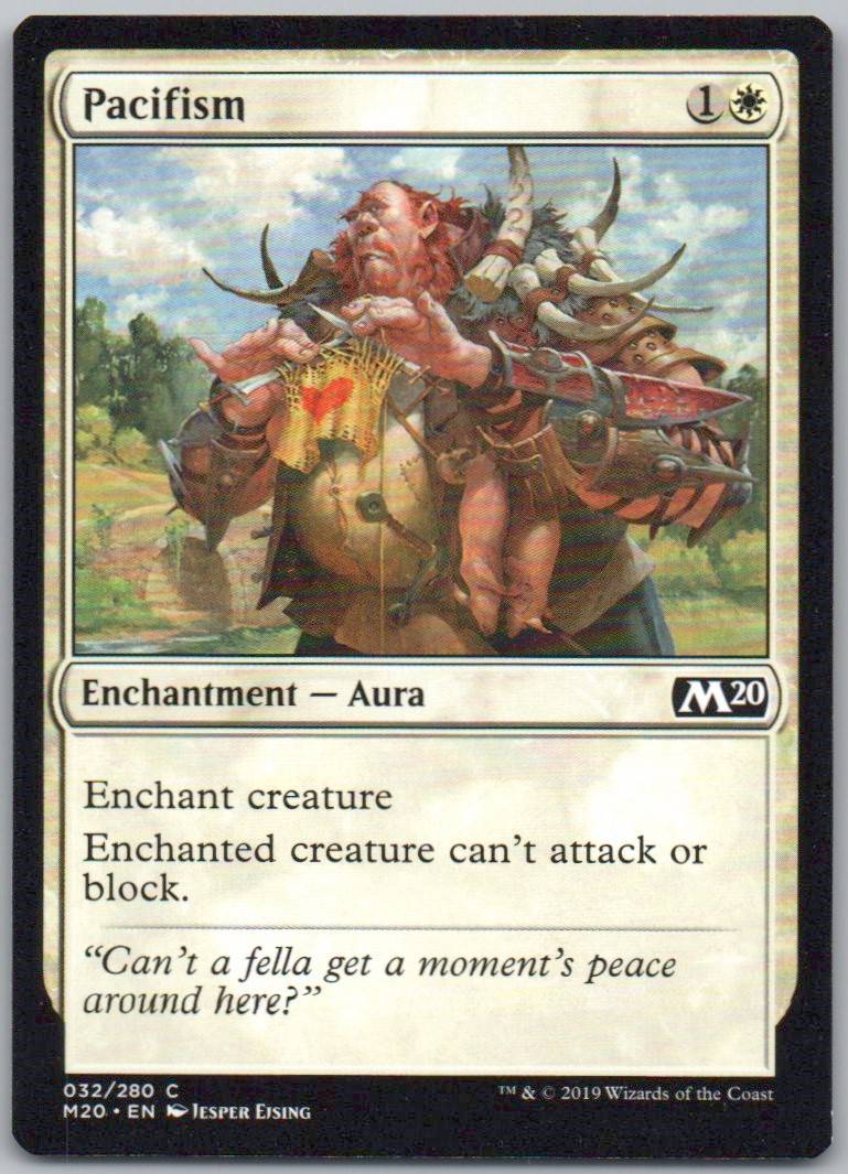 Pacifism 32 Normal Enchantment Card - Core Set 2020