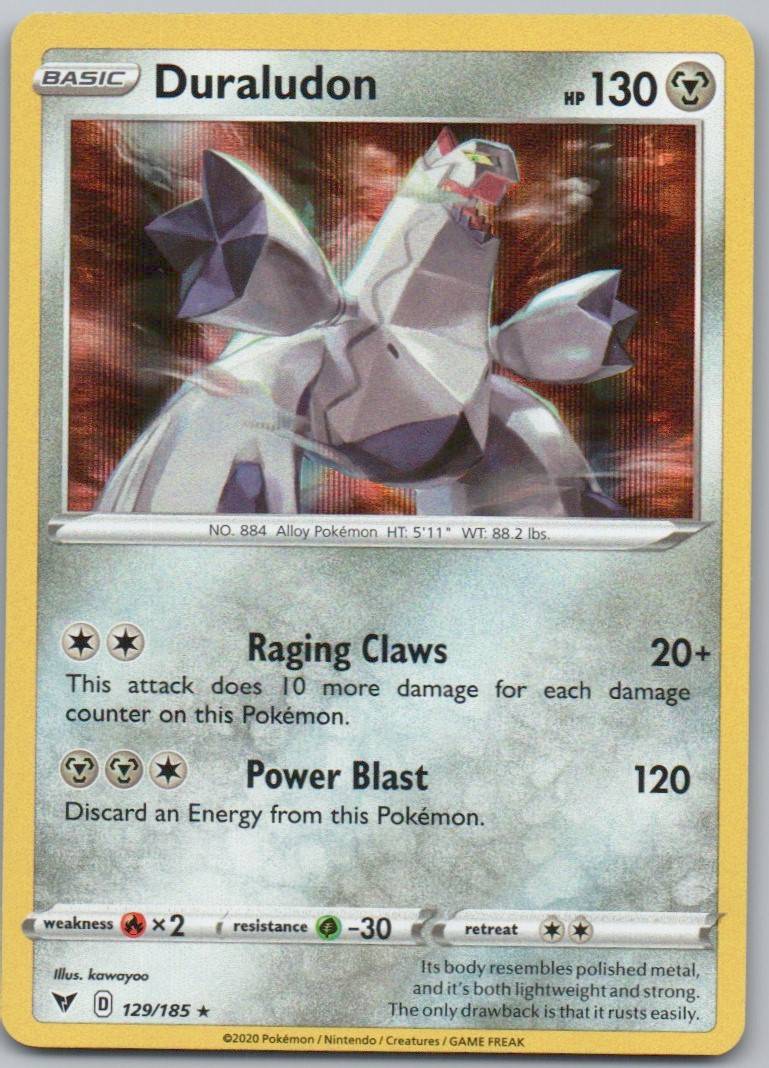 Duraludon 129 Holo Metal Card - Vivid Voltage