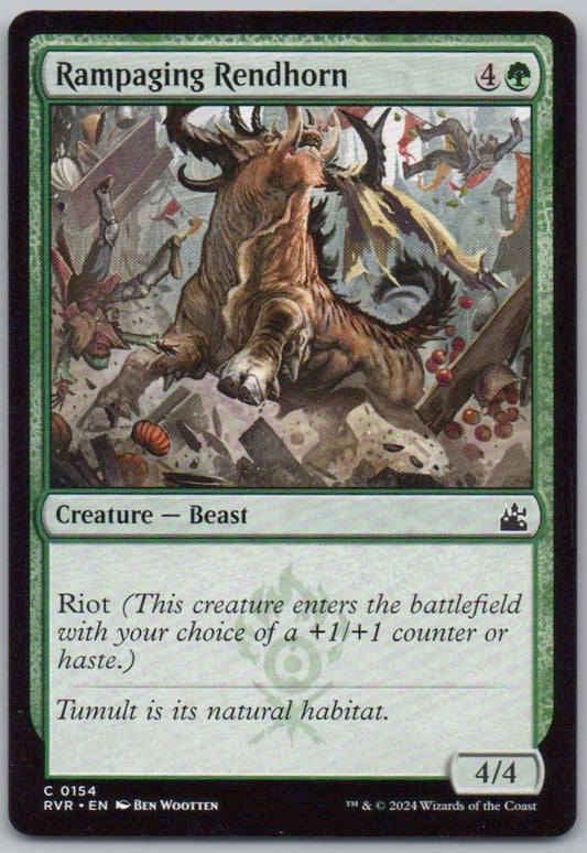 Rampaging Rendhorn 154 Normal Creature Card - Ravnica Remastered