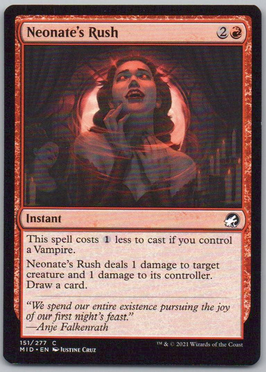 Neonate's Rush 151 0 Instant Card - Innistrad: Midnight Hunt