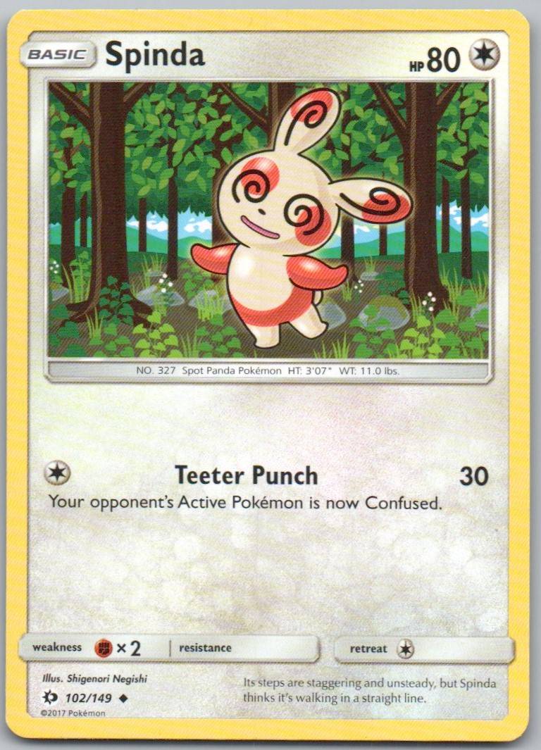 Spinda 102 Normal Colorless Card - Sun & Moon Base