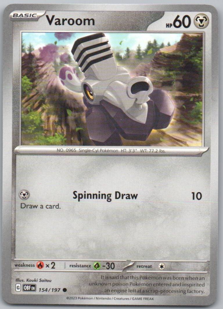 Varoom 154 Normal Metal Card - Obsidian Flames