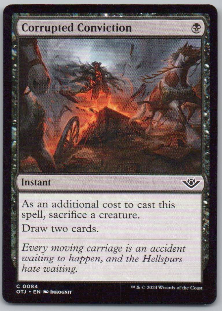 Corrupted Conviction 84 Normal Instant Card - Outlaws of Thunder Junction