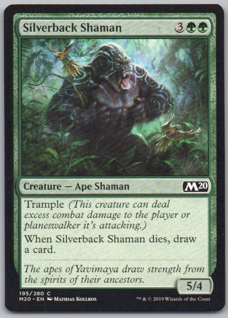 Silverback Shaman 195 Normal Creature Card - Core Set 2020