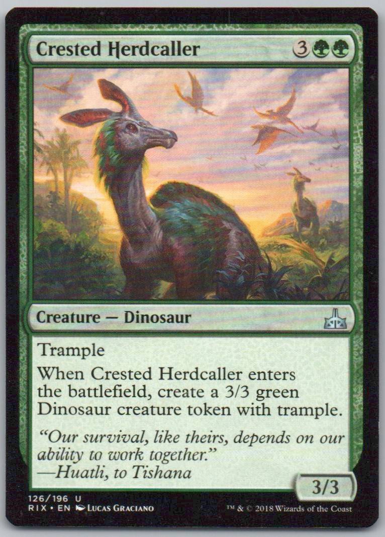 Crested Herdcaller 126 Normal Creature Card - Rivals of Ixalan