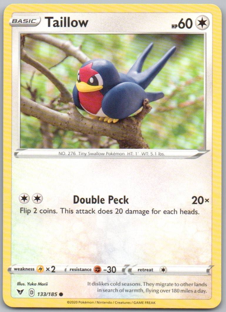 Taillow 133 Normal Colorless Card - Vivid Voltage