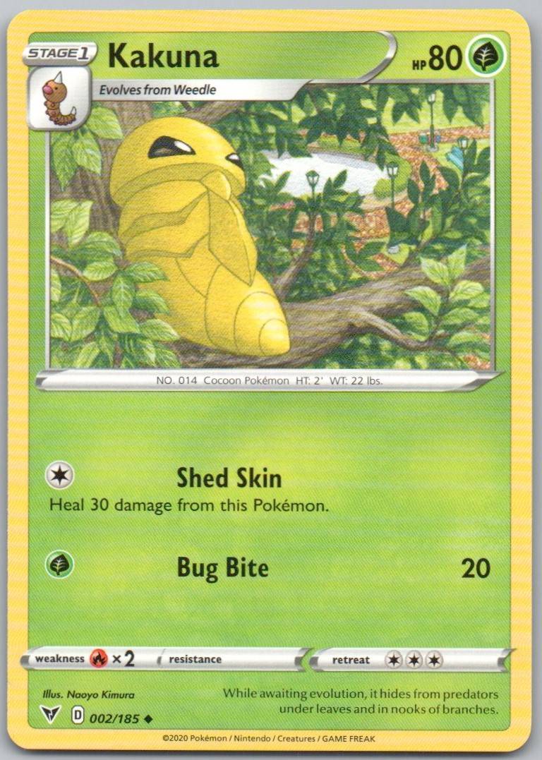 Kakuna 002 Normal Grass Card - Vivid Voltage