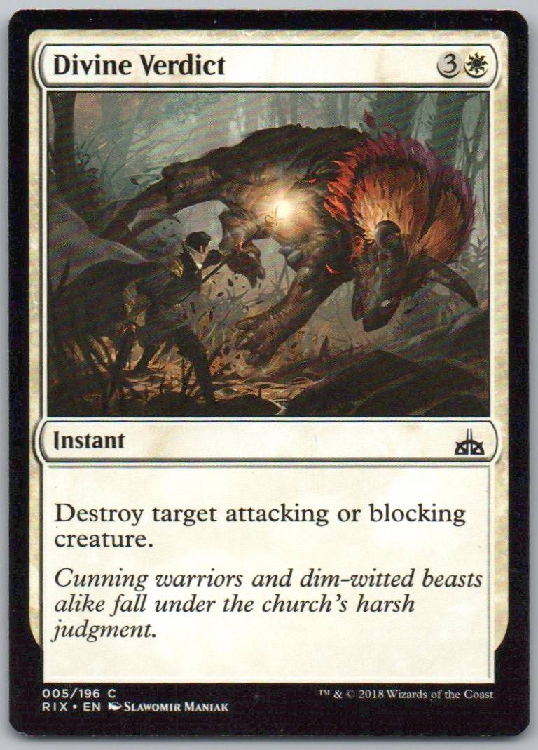 Divine Verdict 5 Normal Instant Card - Rivals of Ixalan