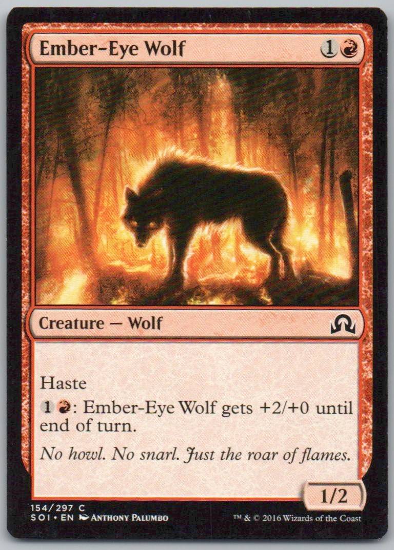 Ember-Eye Wolf 154 Normal Creature Card - Shadows over Innistrad