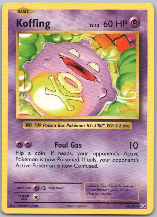 Koffing 050 Normal Psychic Card - Evolutions