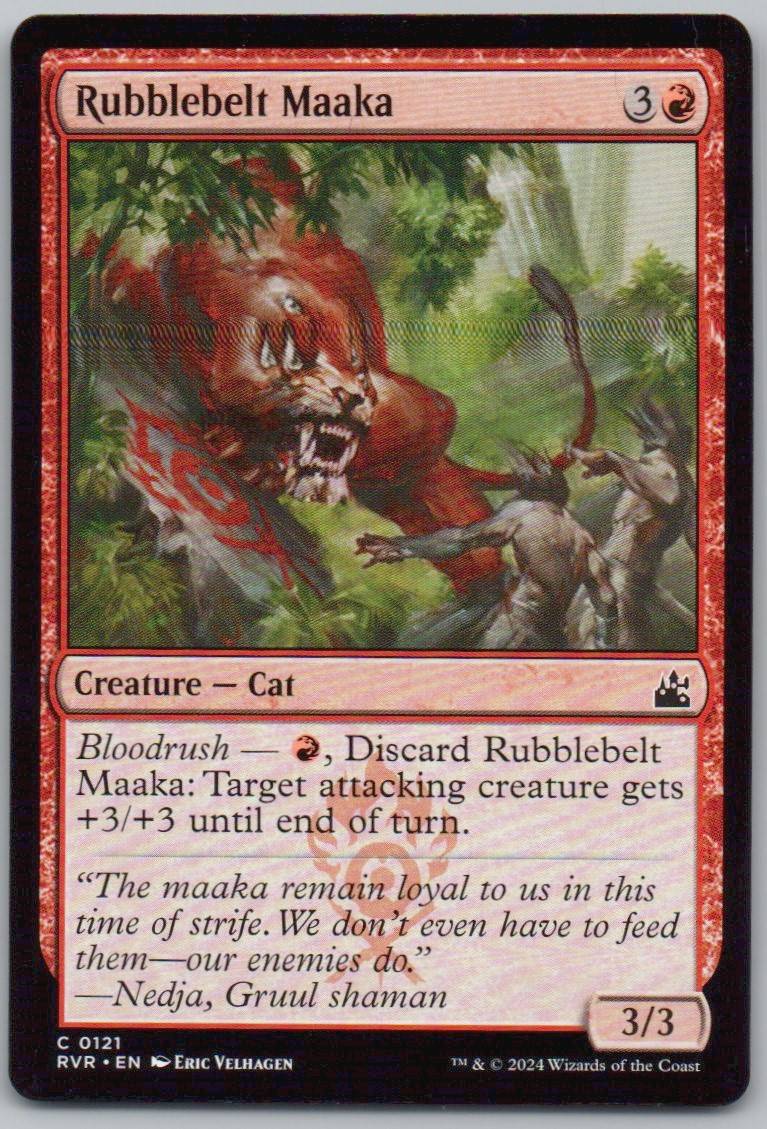 Rubblebelt Maaka 121 Normal Creature Card - Ravnica Remastered