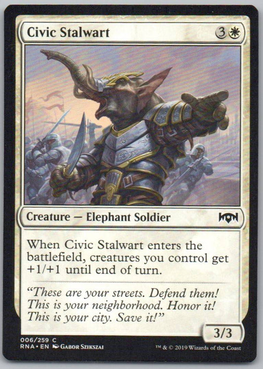 Civic Stalwart 6 Normal Creature Card - Ravnica Allegiance
