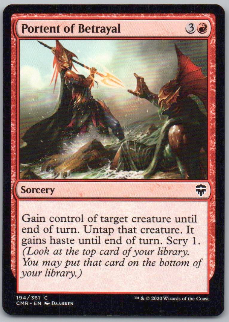 Portent of Betrayal 194 Normal Sorcery Card - Commander Legends