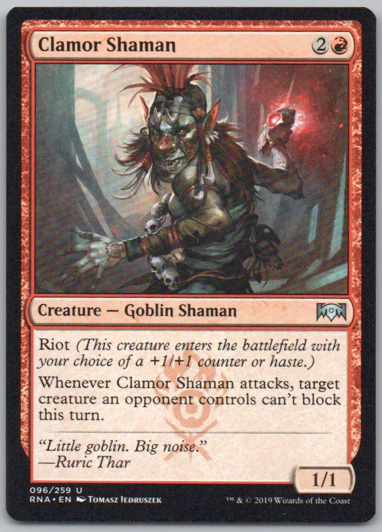 Clamor Shaman 96 Normal Creature Card - Ravnica Allegiance