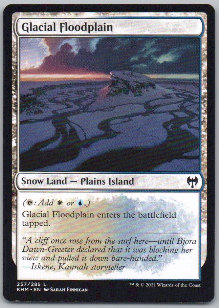 Glacial Floodplain 257 0 Land Card - Kaldheim
