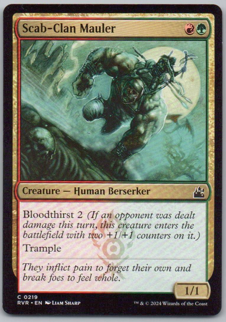 Scab-Clan Mauler 219 Normal Creature Card - Ravnica Remastered