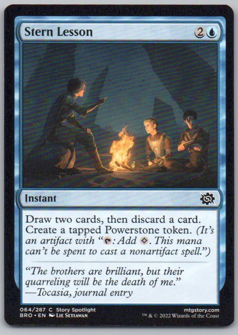 Stern Lesson 64 Normal Instant Card - The Brothers' War