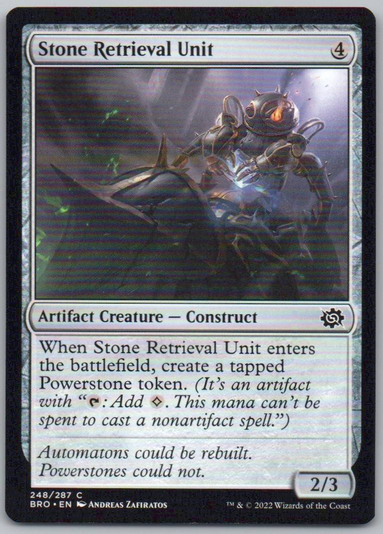 Stone Retrieval Unit 248 Normal Artifact Card - The Brothers' War