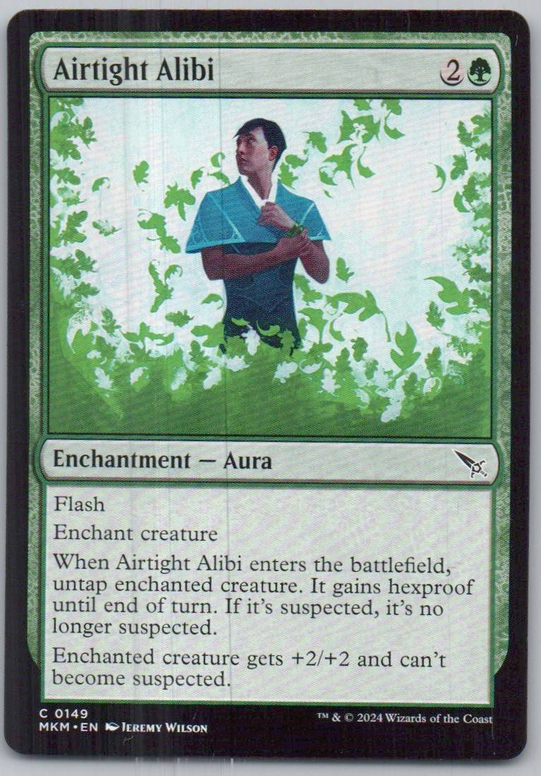 Airtight Alibi 149 0 Enchantment Card - Murders at Karlov Manor