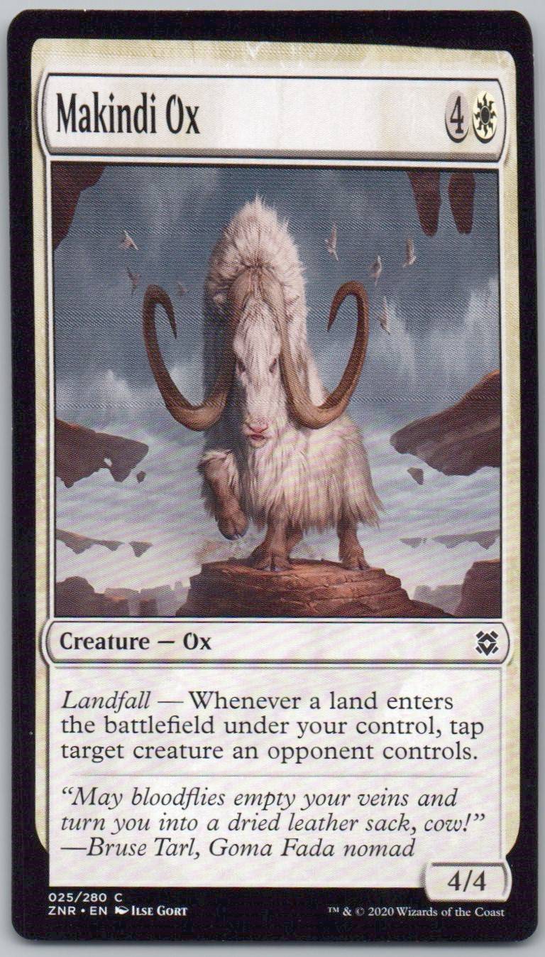 Makindi Ox 25 Normal Creature Card - Zendikar Rising