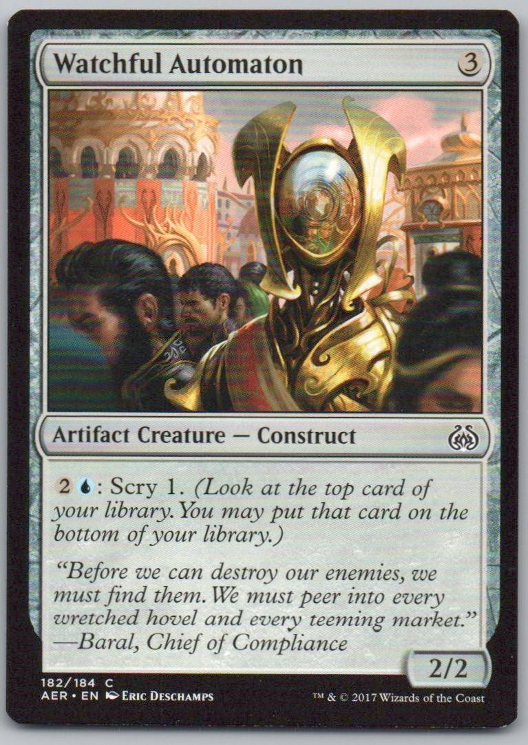 Watchful Automaton 182 Normal Artifact Card - Aether Revolt
