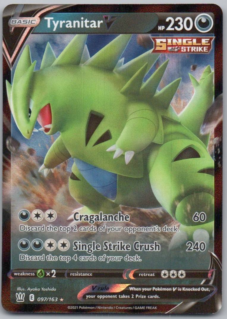 Tyranitar V 097 Holo Darkness Card - Battle Styles