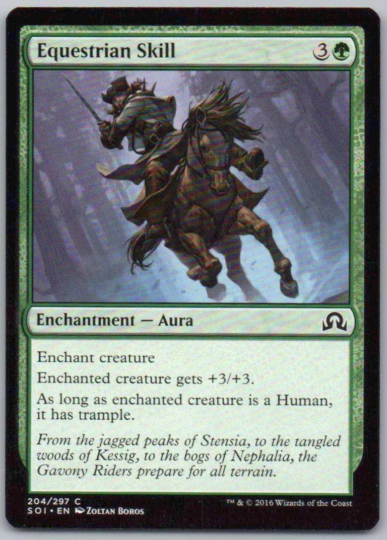 Equestrian Skill 204 Normal Enchantment Card - Shadows over Innistrad