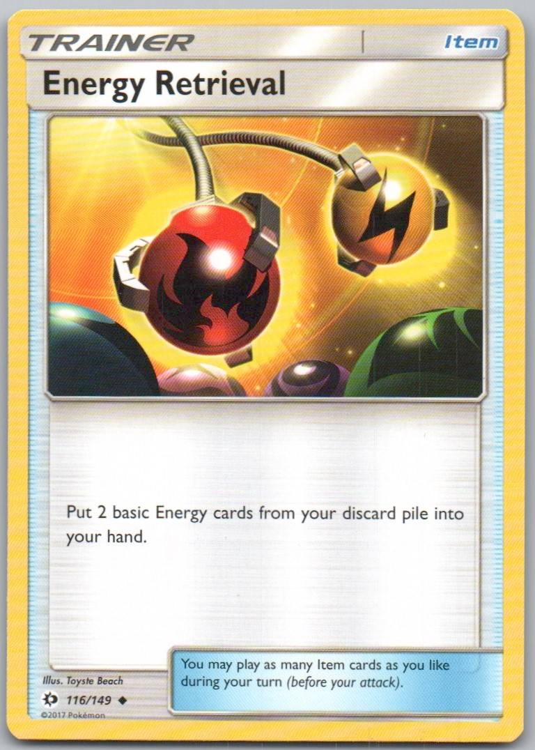 Energy Retrieval 116 Normal Trainer Card - Sun & Moon Base
