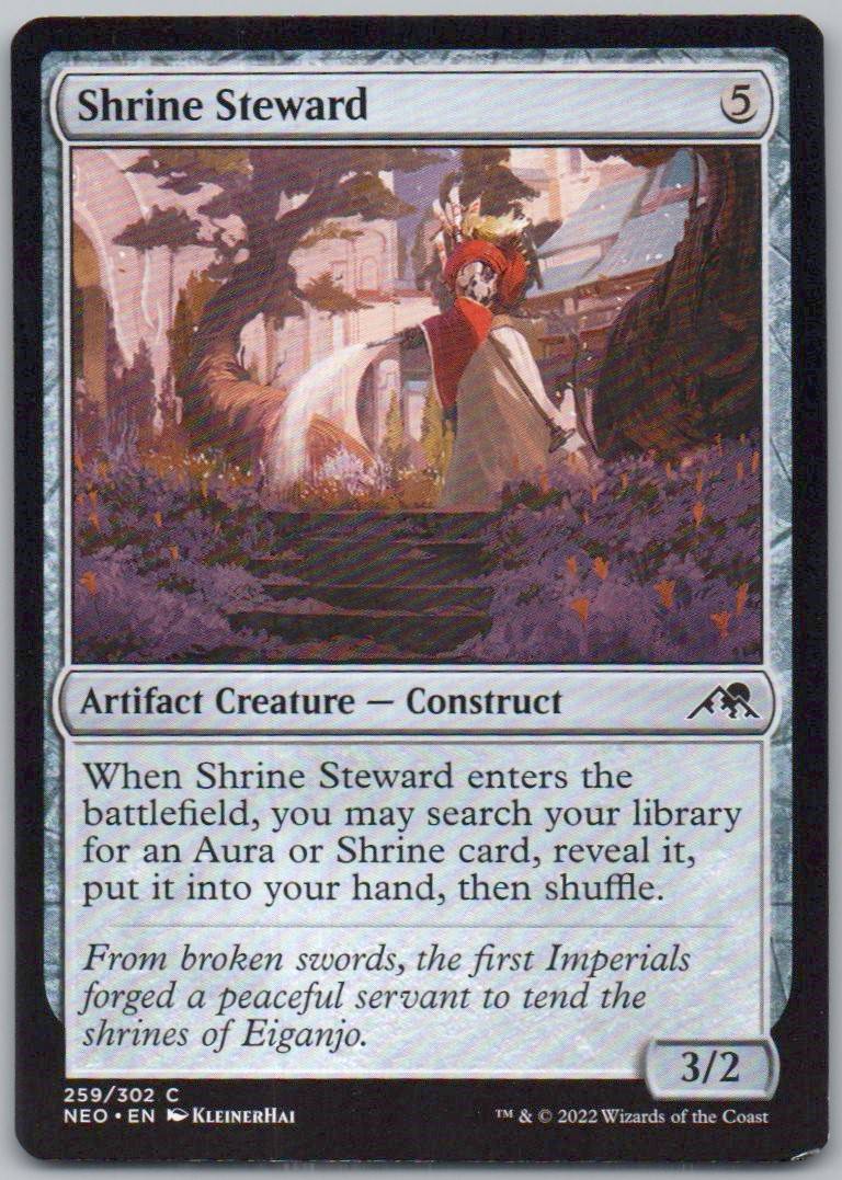 Shrine Steward 259 Normal Artifact Card - Kamigawa: Neon Dynasty