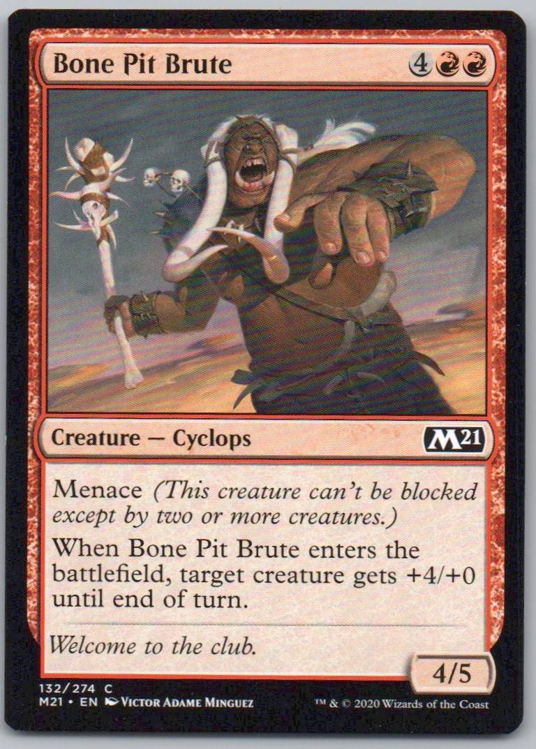 Bone Pit Brute 132 Normal Creature Card - Core Set 2021