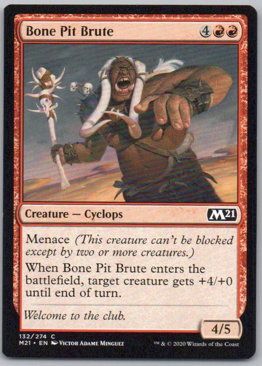 Bone Pit Brute 132 Normal Creature Card - Core Set 2021