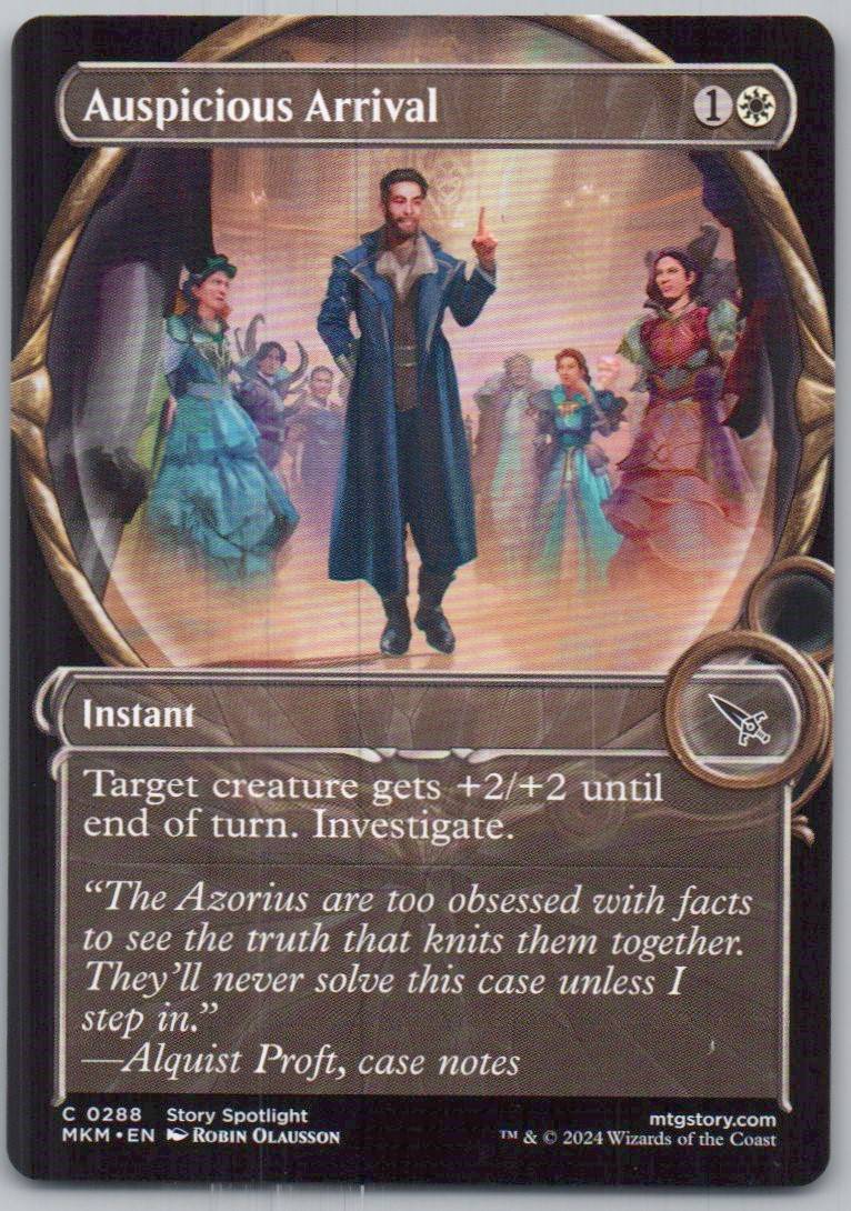 Auspicious Arrival (Showcase) 288 0 Instant Card - Murders at Karlov Manor
