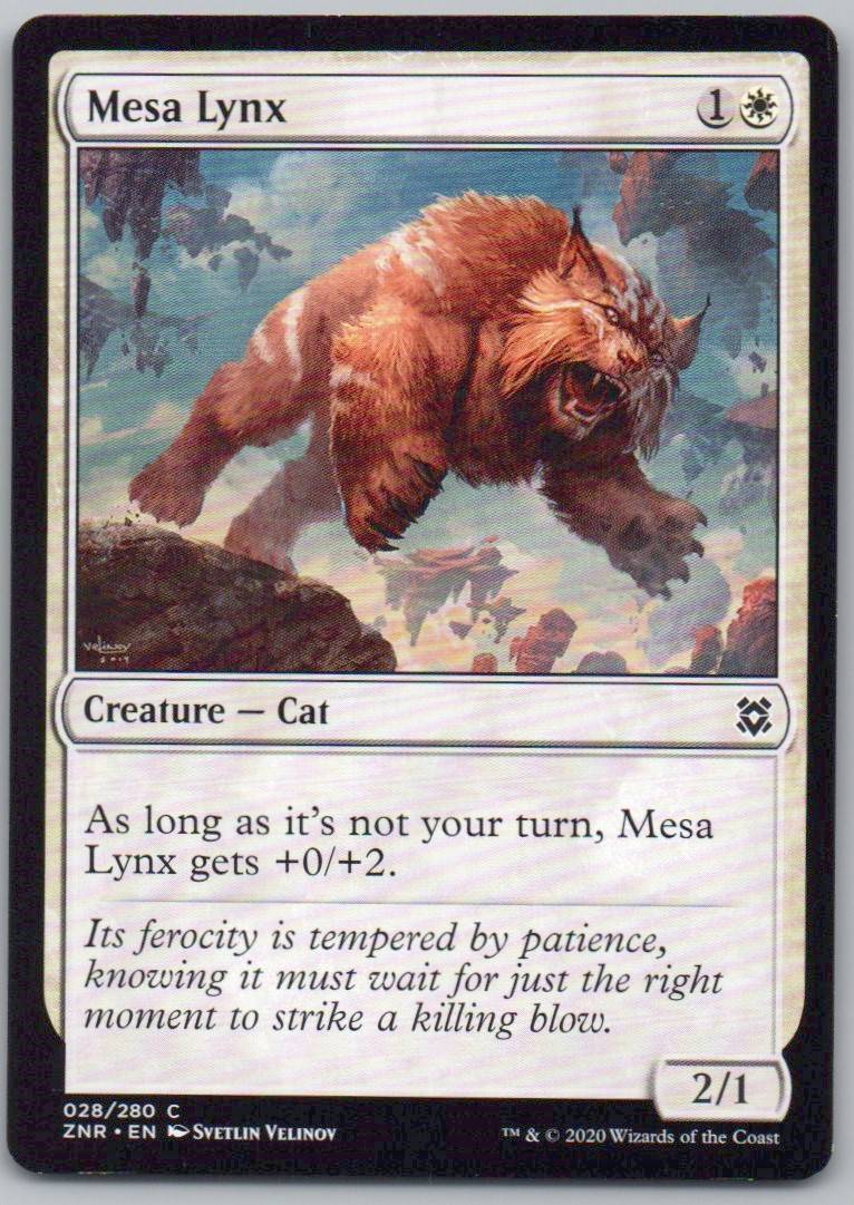 Mesa Lynx 28 Normal Creature Card - Zendikar Rising