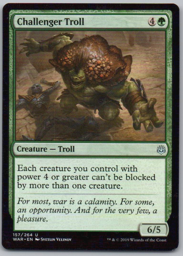 Challenger Troll 157 Normal Creature Card - War of the Spark