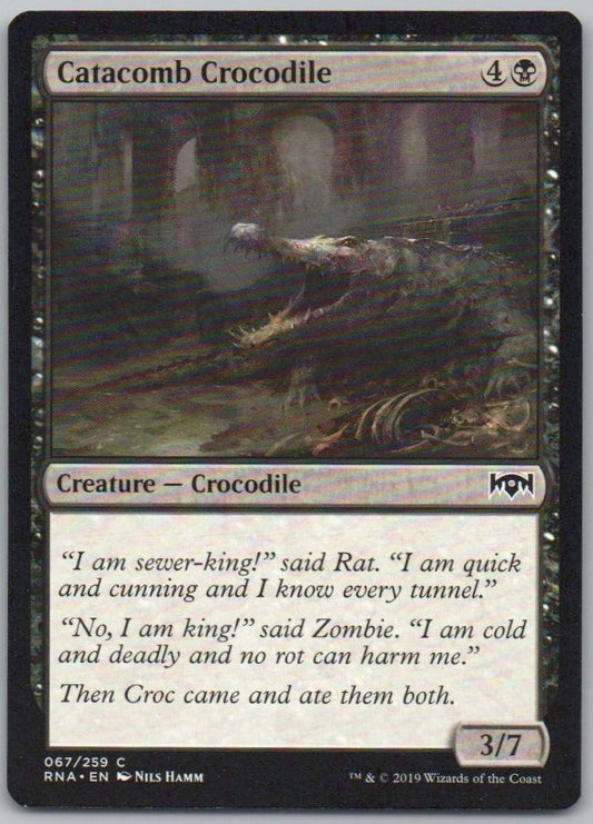 Catacomb Crocodile 67 Normal Creature Card - Ravnica Allegiance