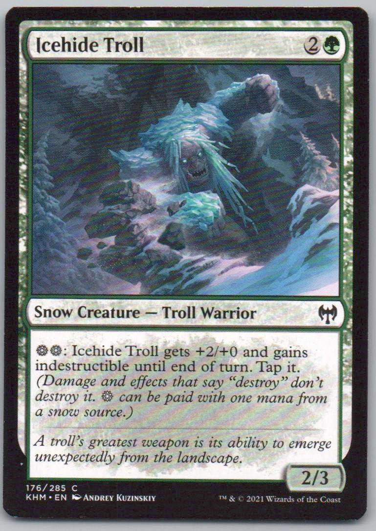 Icehide Troll 176 0 Creature Card - Kaldheim