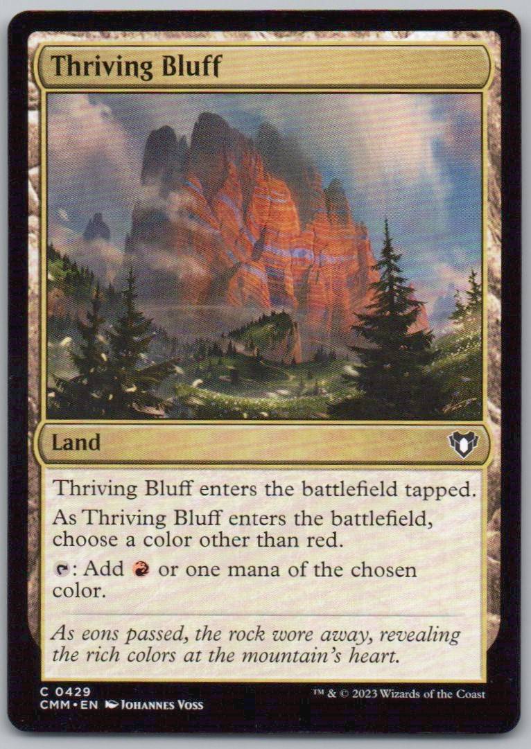Thriving Bluff 429 Normal Land Card - Commander Masters
