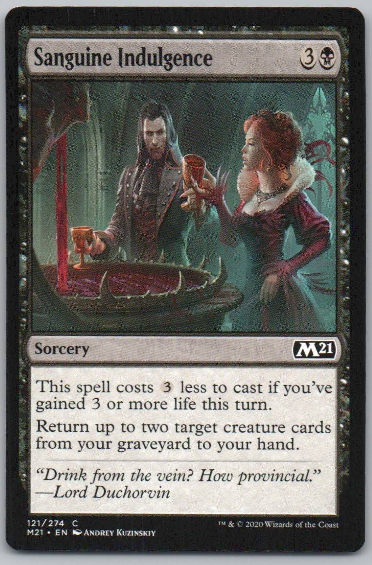 Sanguine Indulgence 121 0 Sorcery Card - Core Set 2021