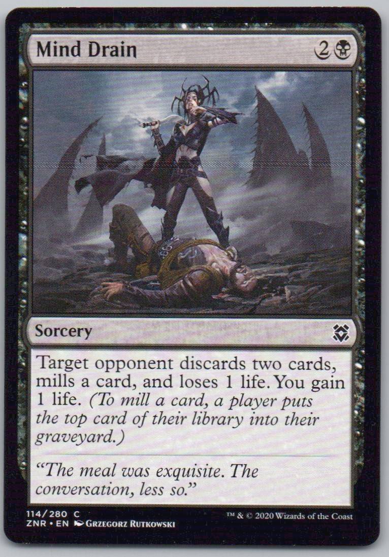 Mind Drain 114 Normal Sorcery Card - Zendikar Rising