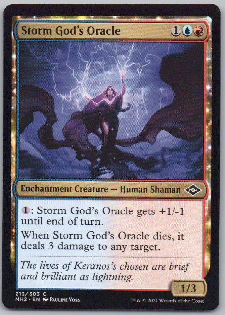 Storm God's Oracle 213 0 Enchantment Card - Modern Horizons 2