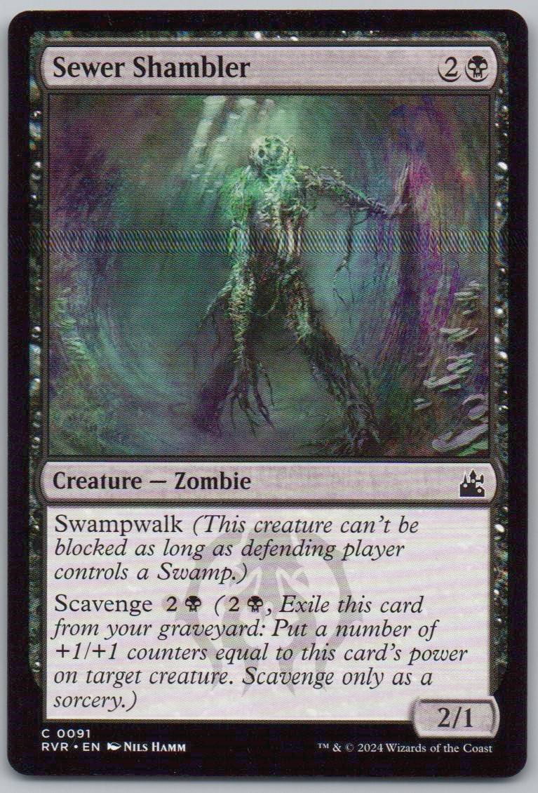 Sewer Shambler 91 Normal Creature Card - Ravnica Remastered