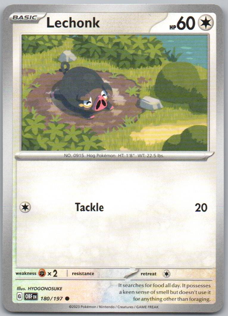 Lechonk 180 Normal Colorless Card - Obsidian Flames