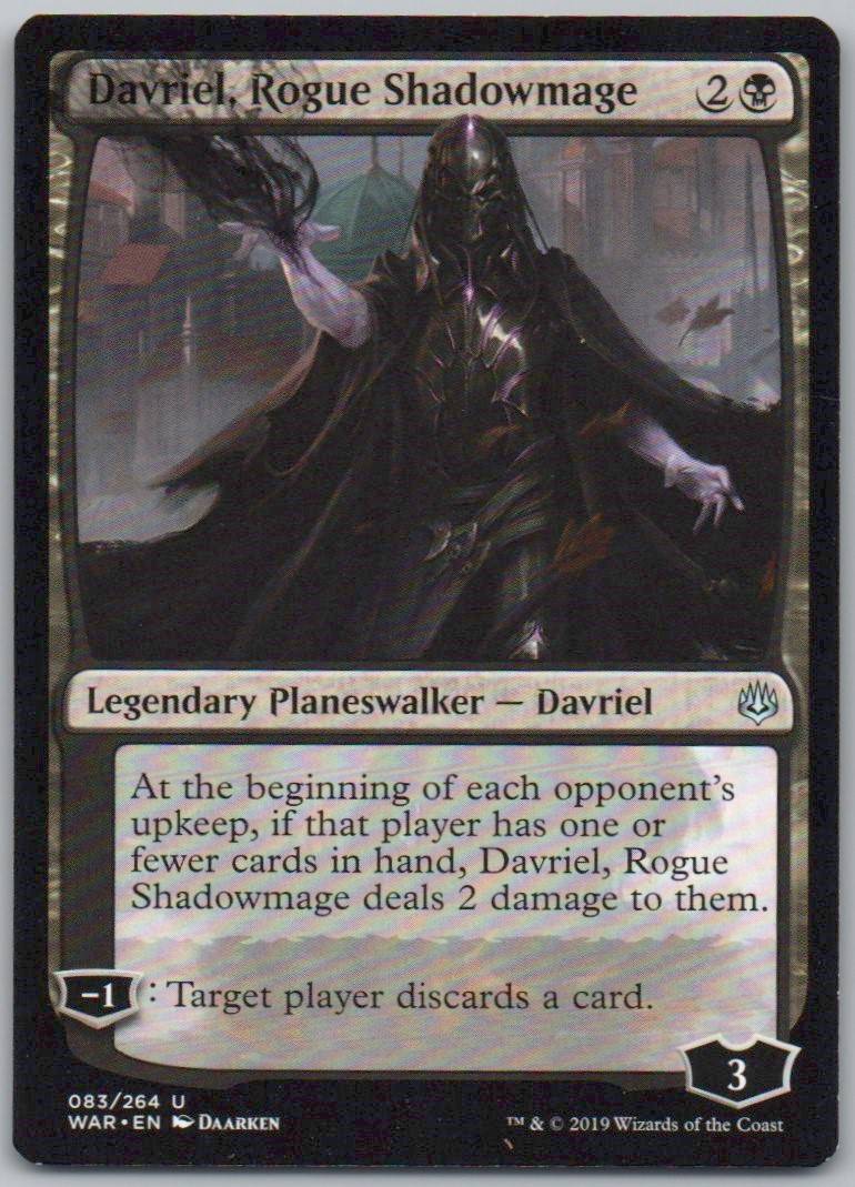 Davriel, Rogue Shadowmage 83 Normal Legendary Card - War of the Spark