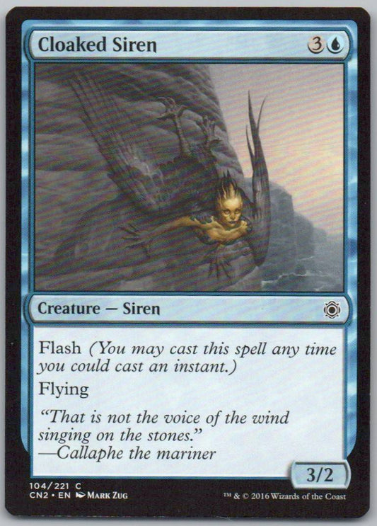 Cloaked Siren 104 Normal Creature Card - Conspiracy: Take the Crown