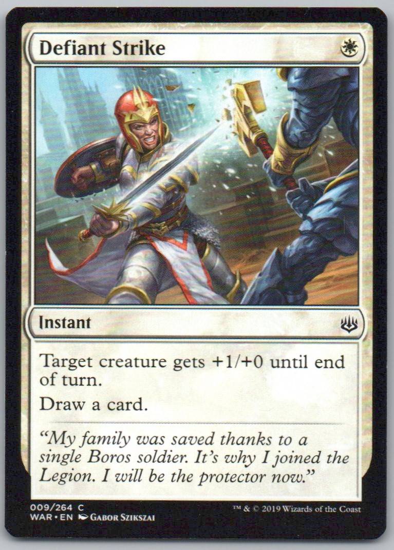 Defiant Strike 9 Normal Instant Card - War of the Spark