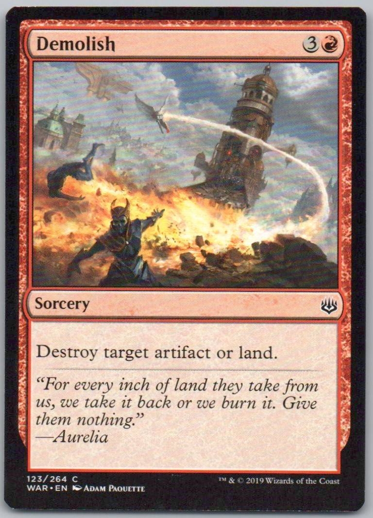 Demolish 123 Normal Sorcery Card - War of the Spark